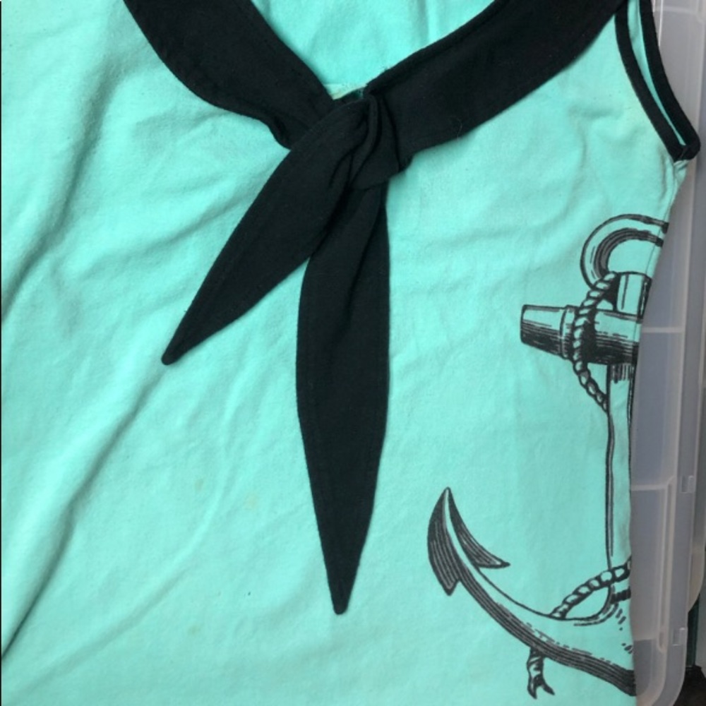 Nautical Vintage Style Mint Tank Top